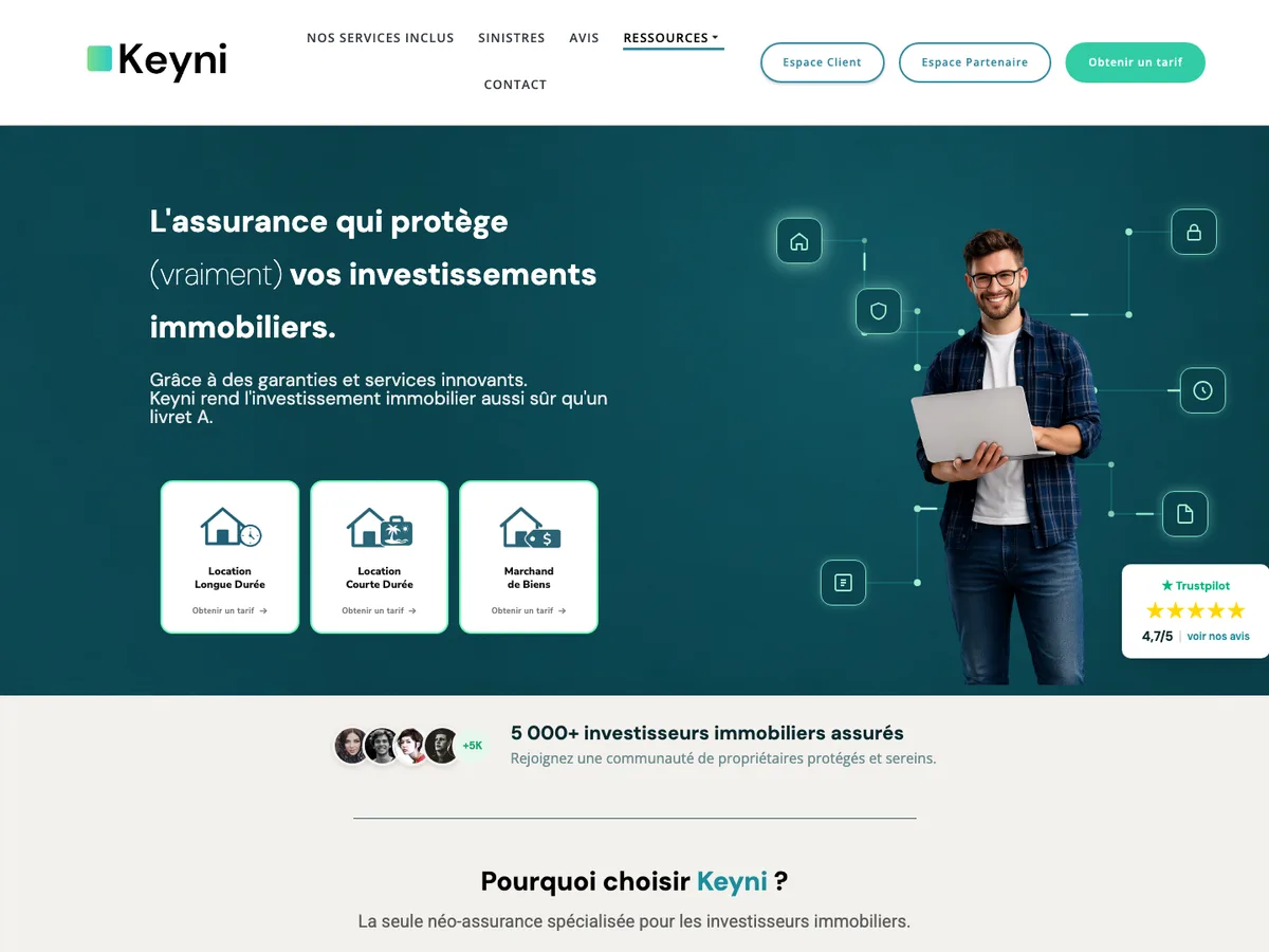 Keyni — Plateforme & dashboard